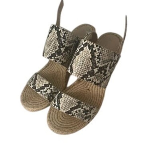 Kenneth Cole Womens Snakeskin Print Espadrille Wedges Size 7.5M - Picture 5 of 8